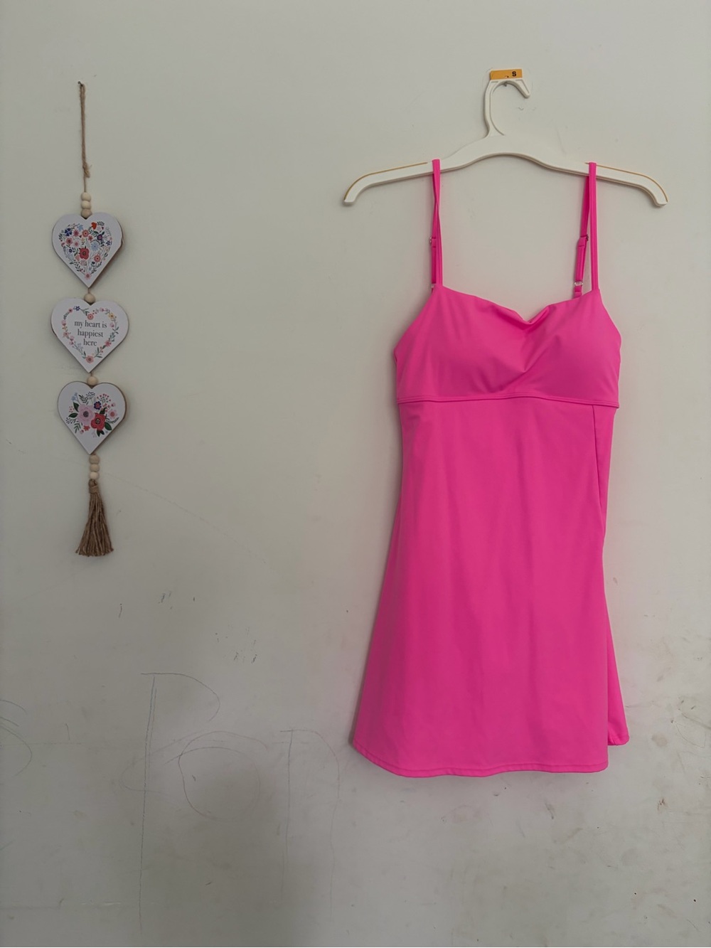 Viral TikTok Shop Tennis Activewear Romper Skort Dress Hot Pink Size L
